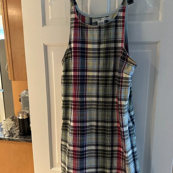 Tommy hilfiger multicolor plaid Sleevless Dress size 10 - Picture 5 of 6